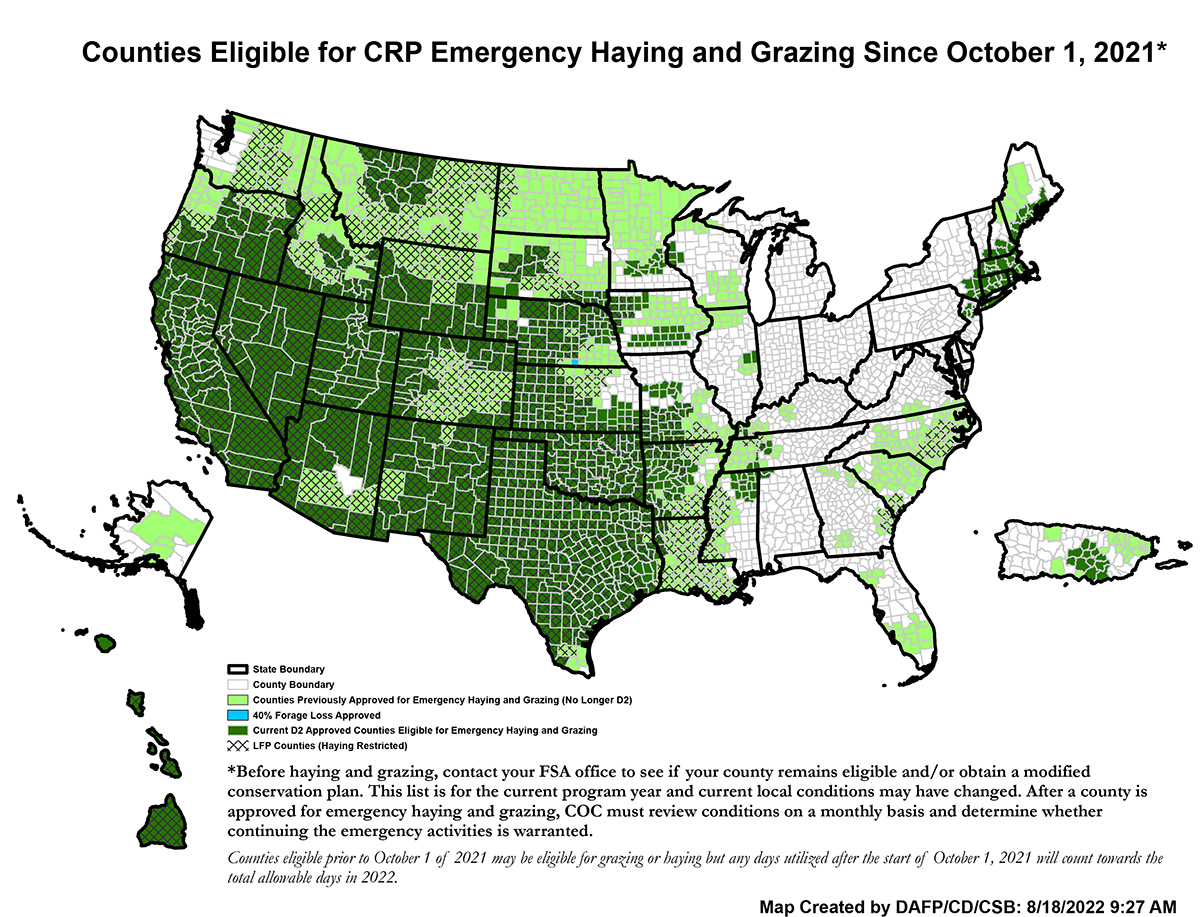 Emergency CRP Haying Map