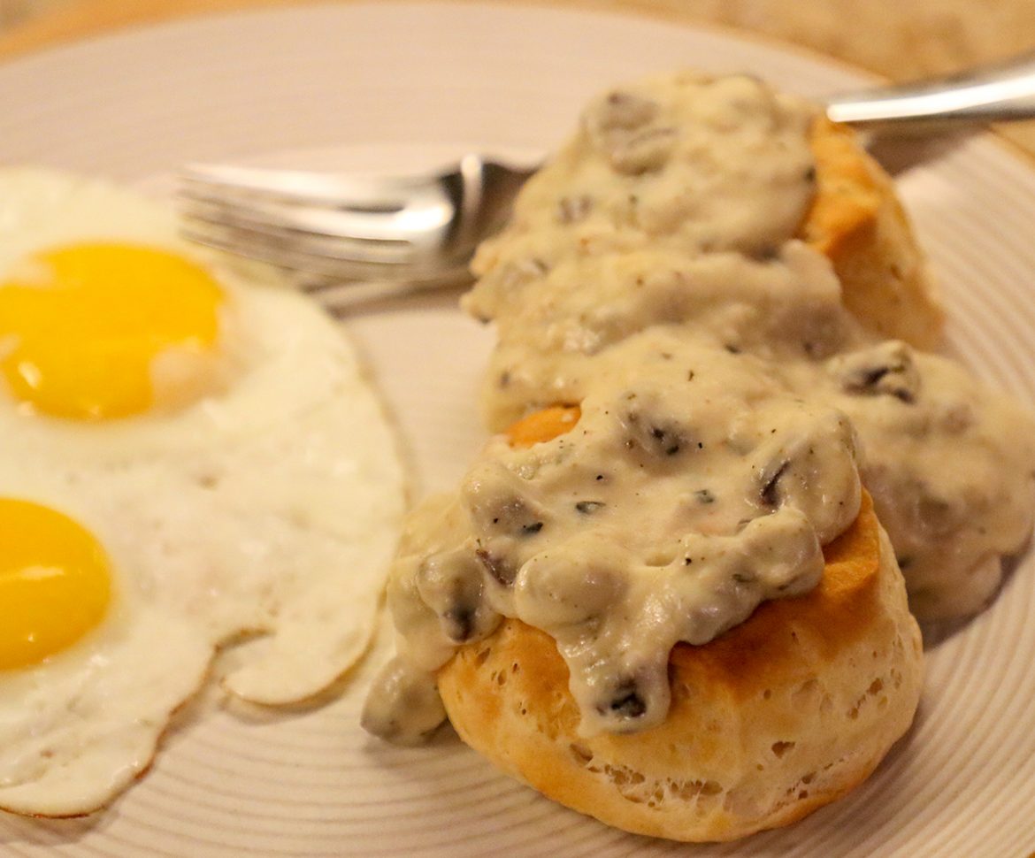 Birdheart Gravy and Biscuits