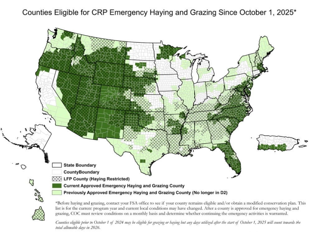Emergency Haying CRP Map